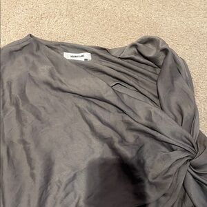 Helmut Lang Charcoal Draped Blouse